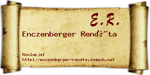 Enczenberger Renáta névjegykártya